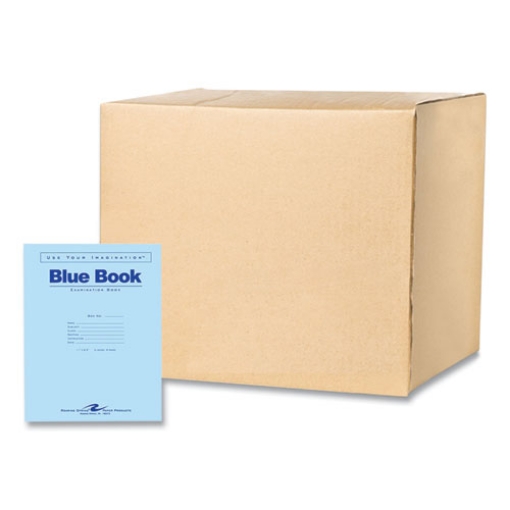 Picture of Examination Blue Book, Wide/Legal Rule, Blue Cover, (4) 8.5 x 11 Sheets, 600/Carton, Ships in 4-6 Business Days