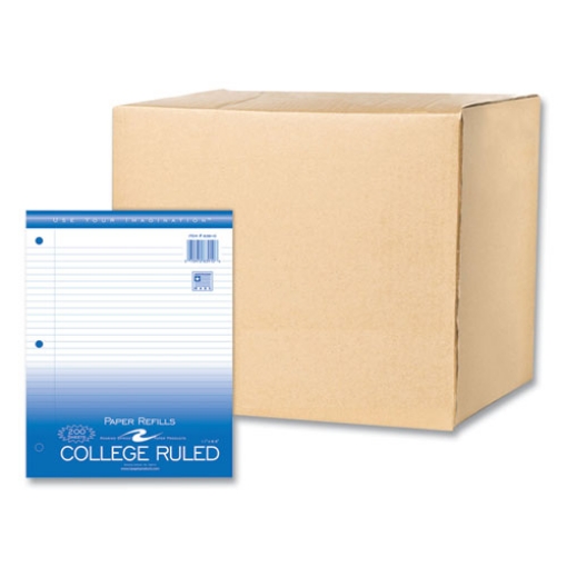 Picture of Loose Leaf Paper, 8.5 x 11, 3-Hole Punched, College Rule, White, 200 Sheets/Pack, 24 Packs/Carton, Ships in 4-6 Business Days