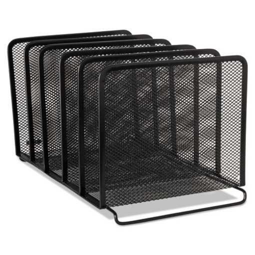 Picture of Mesh Stacking Sorter, 5 Sections, Letter To Legal Size Files, 8.25" X 14.38" X 7.88", Black