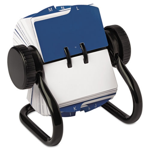 Picture of Open Rotary Card File, Holds 250 1.75 X 3.25 Cards, Black