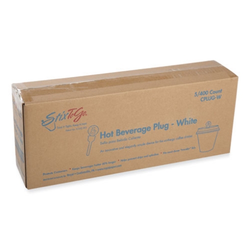 Picture of beverage plugs, 2", white, 2,000/carton