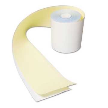 Picture of No Carbon Register Rolls, 3" X 90 Ft, White/yellow, 30/carton