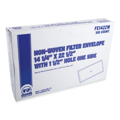 Picture of filter envelope, fry oil, 14" x 22.25" with 1.5" hole, 100/carton