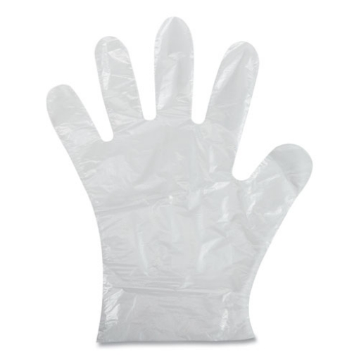 Picture of Single-Use Polyethylene Gloves, Medium, 10,000/Carton