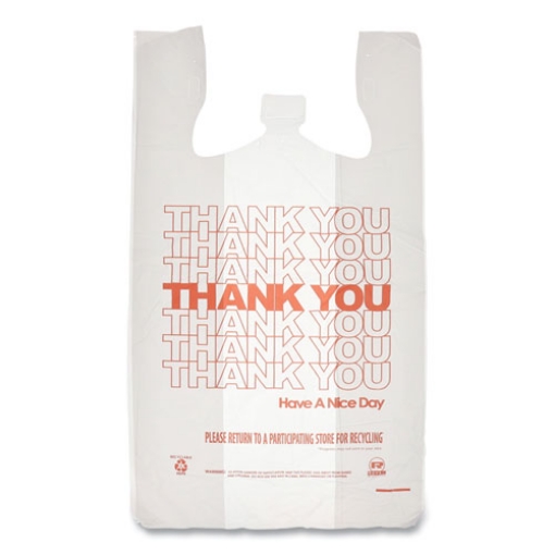 Picture of Thank You Bags, 13" x 23" x 23", Red/White, 1,000/Carton