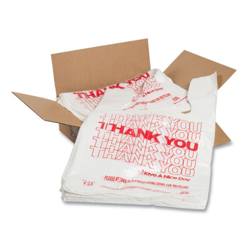 Picture of Thank You Bags, 11.5" x 20" x 20", Red/White, 775/Carton