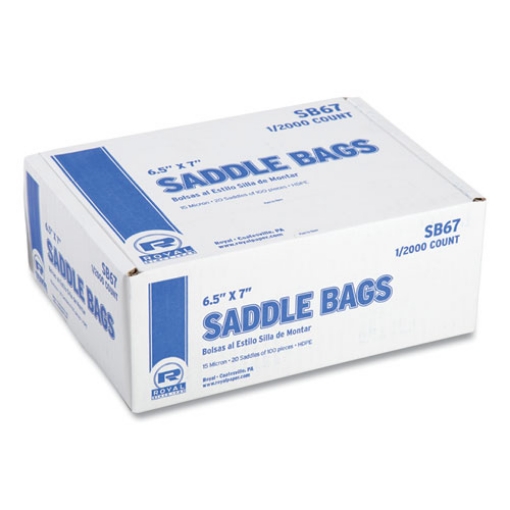 Picture of Saddle Bags, 0.59 mil, 7.99" x 6.49", Clear, 2,000/Carton