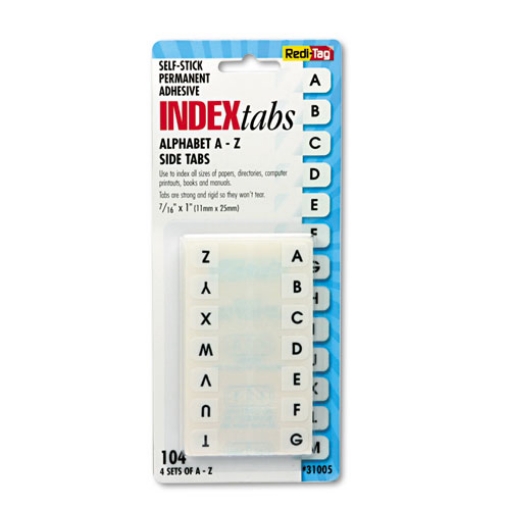 Picture of Legal Index Tabs, Preprinted Alpha: A to Z, 1/12-Cut, White, 0.44" Wide, 104/Pack