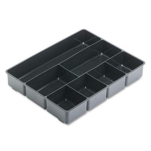 Picture of Extra Deep Desk Drawer Director Tray, Seven Compartments, 11.88 X 15 X 2.5, Plastic, Black