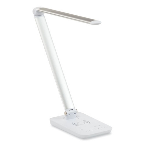 Picture of Vamp LED Wireless Charging Lamp, Multi-pivot Neck, 16.75" High, Silver, Ships in 1-3 Business Days