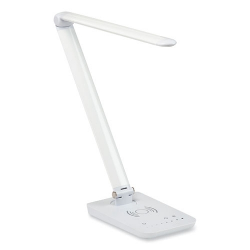 Picture of Vamp LED Wireless Charging Lamp, Multi-pivot Neck, 16.75" High, White, Ships in 1-3 Business Days