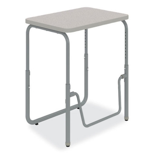 Picture of AlphaBetter 2.0 Height-Adjust Student Desk w/Pendulum Bar, 27.75 x 19.75 x 22 to 30, Pebble Gray, Ships in 1-3 Business Days