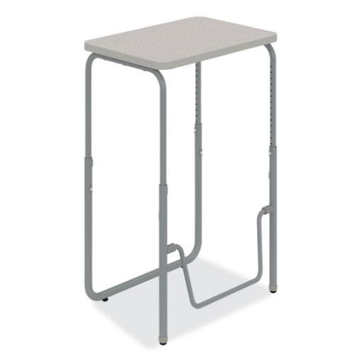 Picture of ALPHABETTER 2.0 HEIGHT-ADJUSTABLE STUDENT DESK WITH PENDULUM BAR, 27.75" X 19.75" X 29" TO 43", PEBBLE GRAY