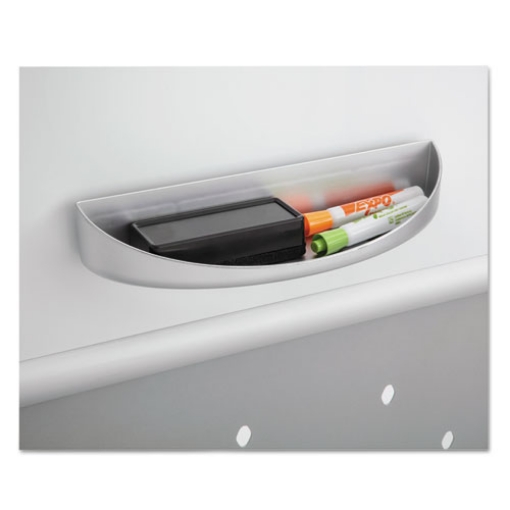 Picture of Rumba Whiteboard Screen Accessories, Eraser Tray, 12.25 x 3.5 x 2.25, Magnetic Mount, Silver