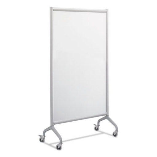 Picture of Rumba Full Panel Whiteboard Collaboration Screen, 36w X 16d X 66h, White/gray