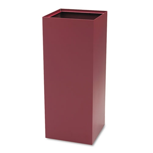 Picture of Public Square Recycling Receptacles, Can Recycling, 37 gal, Steel, Burgundy, Ships in 1-3 Business Days