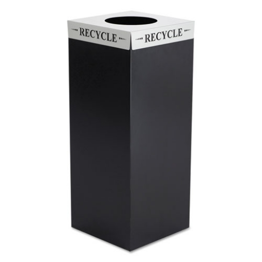 Picture of Square-Fecta Lid, Recycle, 15.5w x 15.5d x 3h, Silver, Ships in 1-3 Business Days