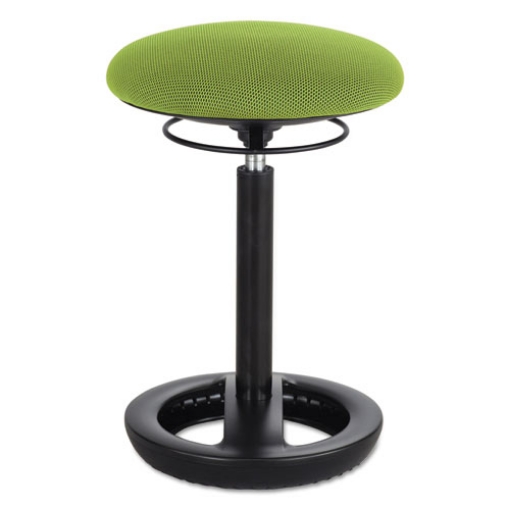 Picture of Twixt Desk Height Ergonomic Stool, Supports Up to 250 lb, 22.5" High Green Seat, Black Base, Ships in 1-3 Business Days