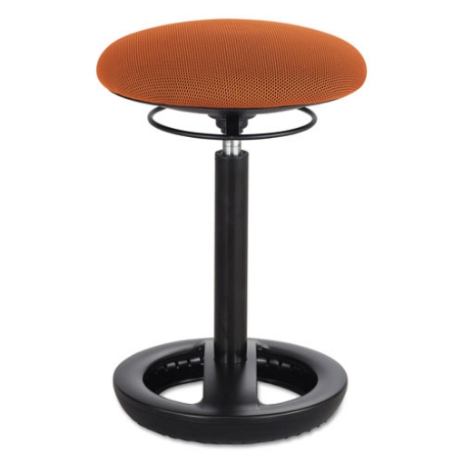 Picture of Twixt Desk Height Ergonomic Stool, Supports Up to 250 lb, 22.5" High Orange Seat, Black Base, Ships in 1-3 Business Days