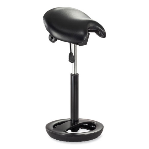 Picture of Twixt Extended-Height Saddle Seat Stool, Backless, Supports 300lb, 22.9" to 32.7" High Black Seat, Ships in 1-3 Business Days