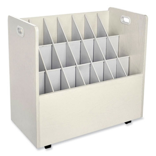 Picture of Mobile Roll File, 21 Compartments, 30.25w x 15.75d x 29.25h, Tan, Ships in 1-3 Business Days