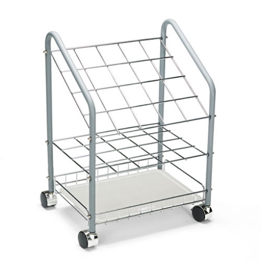 Picture of Wire Roll/Files, 20 Compartments, 18w x 12.75d x 24.5h, Gray, Ships in 1-3 Business Days
