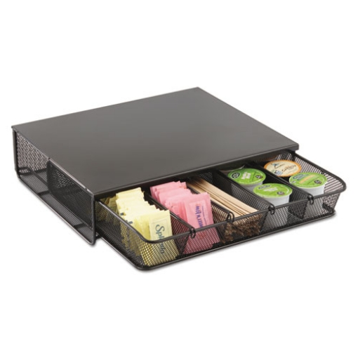 Picture of One Drawer Hospitality Organizer, 5 Compartments, 12.5 x 11.25 x 3.25, Black