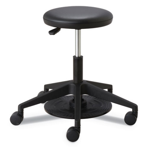 Picture of Lab Stool, Backless, Supports Up To 250 Lb, 19.25" To 24.25" Seat Height, Black