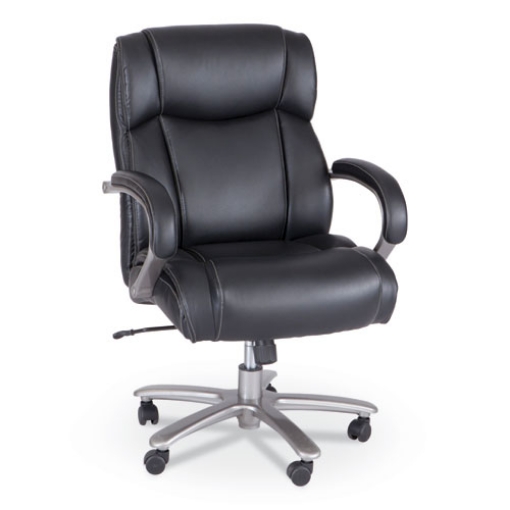 Picture of Lineage Big&Tall Mid Back Task Chair 28" Back, Max 400 lb, 21.5" to 25.25" High Black Seat, Chrome,Ships in 1-3 Business Days