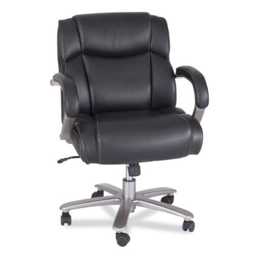 Picture of Lineage Big&Tall Mid Back Task Chair 24.5" Back, Max 350lb, 19.5" to 23.25" High Black Seat,Chrome,Ships in 1-3 Business Days