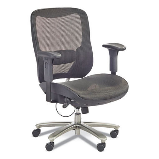 Picture of Lineage Big & Tall All-Mesh Task Chair, Supports 400lb, 19.5" - 23.25" High Black Seat,Chrome Base,Ships in 1-3 Business Days