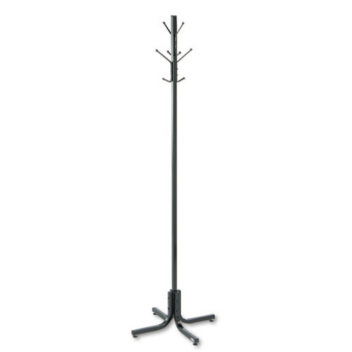 Picture of Metal Costumer, Four Ball-Tipped Double-Hooks, 21w X 21d X 70h, Black