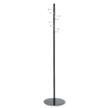 Picture of Spiral Nail Head Coat Rack, Eight Nail-Head Hooks, 15w X 15d X 67h, Black