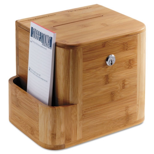 Picture of Bamboo Suggestion Boxes, 10 X 8 X 14, Natural