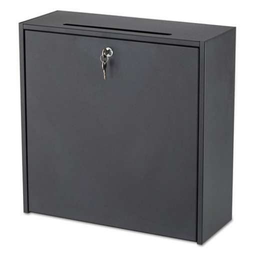 Picture of Wall-Mountable Interoffice Mailbox, 18 x 7 x 18, Black