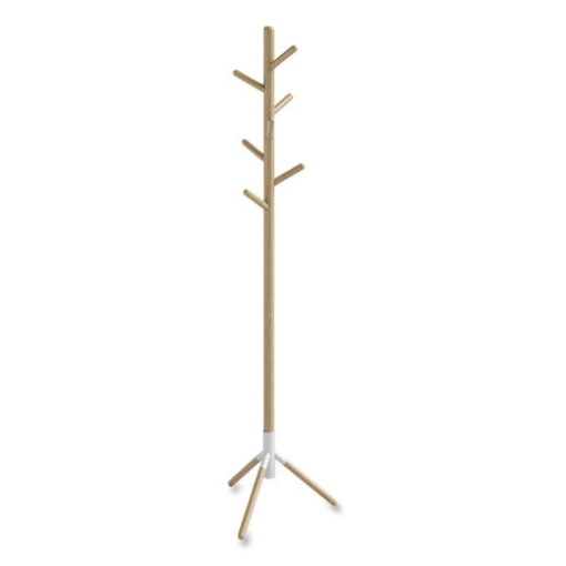 Picture of Resi Standing Coat Tree, 6 Hook, 17.25w x 17.25d x 69.5h, White, Ships in 1-3 Business Days
