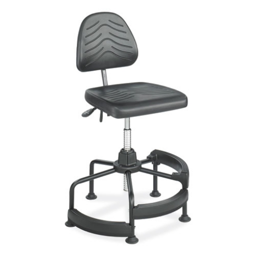 Picture of Task Master Deluxe Industrial Chair, Supports Up to 250 lb, 17" to 35" Seat Height, Black, Ships in 1-3 Business Days