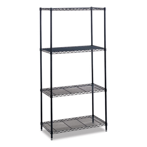 Picture of Industrial Wire Shelving, Four-Shelf, 36w x 18d x 72h, Metallic Gray, Ships in 1-3 Business Days