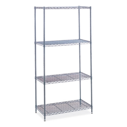 Picture of Industrial Wire Shelving, Four-Shelf, 48w x 18d x 72h, Metallic Gray, Ships in 1-3 Business Days