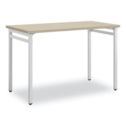 Picture of Ready Home Office Desk, 45.5" x 23.5" to 29.5", Beige/White, Ships in 1-3 Business Days