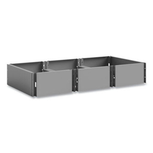 Picture of Triple Continuous Metal Locker Base Addition, 35w x 16d x 5.75h, Gray, Ships in 1-3 Business Days