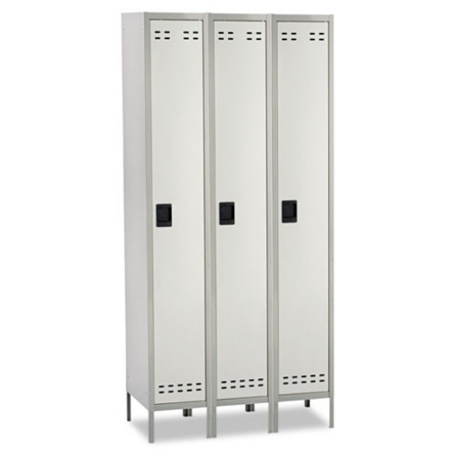 Picture of Single-Tier, Three-Column Locker, 36w X 18d X 78h, Two-Tone Gray