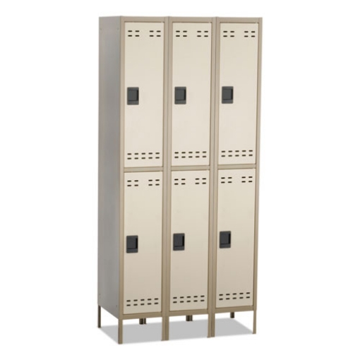 Picture of Double-Tier, Three-Column Locker, 36w X 18d X 78h, Two-Tone Tan