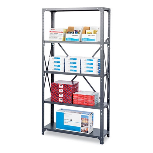 Picture of Commercial Steel Shelving Unit, Five-Shelf, 36w X 18d X 75h, Dark Gray