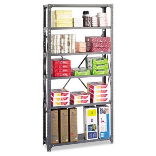 Picture of Commercial Steel Shelving Unit, Six-Shelf, 36w X 12d X 75h, Dark Gray