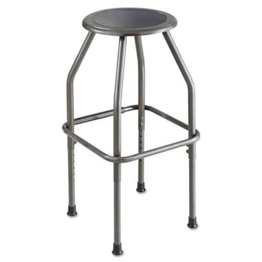 Picture of Diesel Industrial Stool With Stationary Seat, Backless, Supports Up To 250 Lb, 22" To 30" Seat Height, Pewter