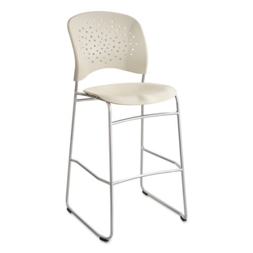 Picture of Reve Bistro Chair, Supports Up to 250 lb, 31" Seat Height, Latte Seat, Latte Back, Silver Base