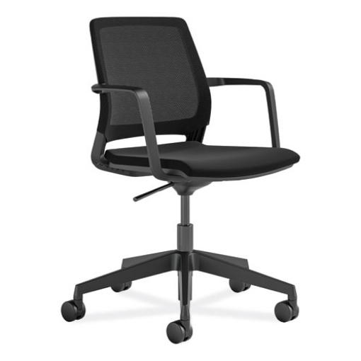 Picture of Medina Conference Chair, Supports Up to 300 lb, 17" to 22" Seat Height, Black Seat/Back/Base, Ships in 1-3 Business Days