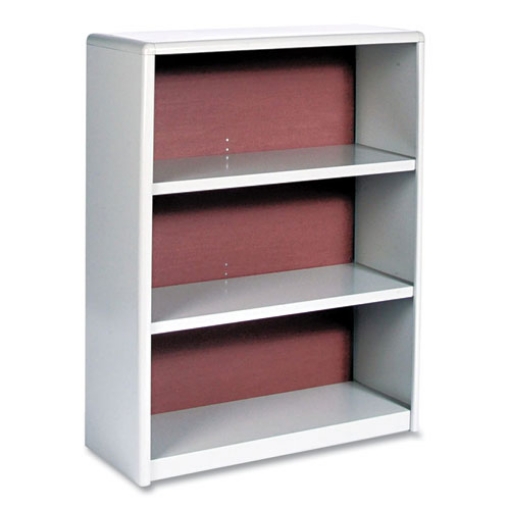 Picture of ValueMate Economy Bookcase, Three-Shelf, 31.75w x 13.5d x 41h, Gray, Ships in 1-3 Business Days