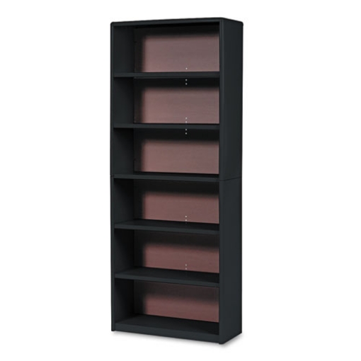 Picture of Value Mate Series Metal Bookcase, Six-Shelf, 31.75w x 13.5d x 80h, Black